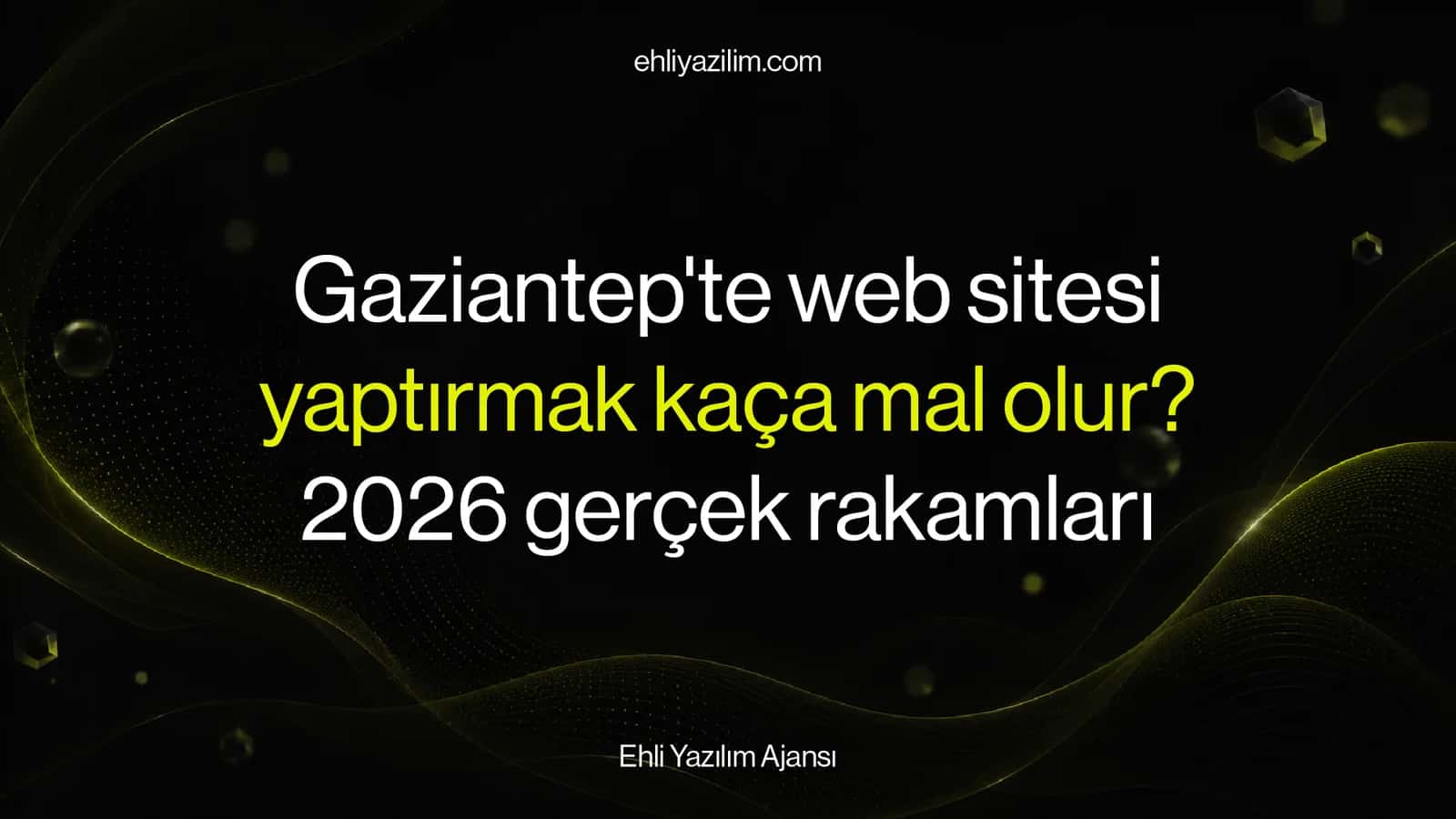 Gaziantep'te web sitesi yaptırmak kaça mal olur? 2026 gerçek rakamları