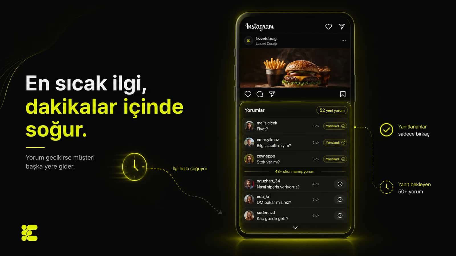 Gönderi altında biriken yanıtsız yorumlar