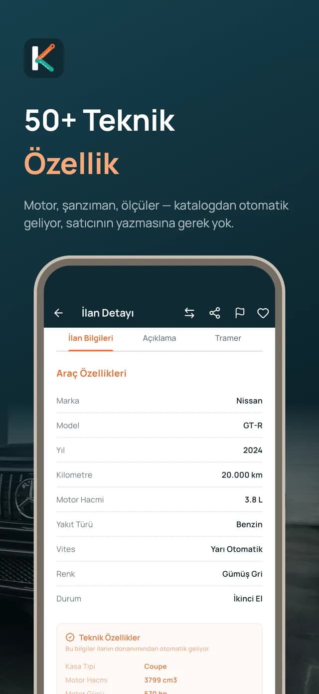 Kıbrota teknik özellikler: motor, şanzıman ve ölçüler katalogdan otomatik